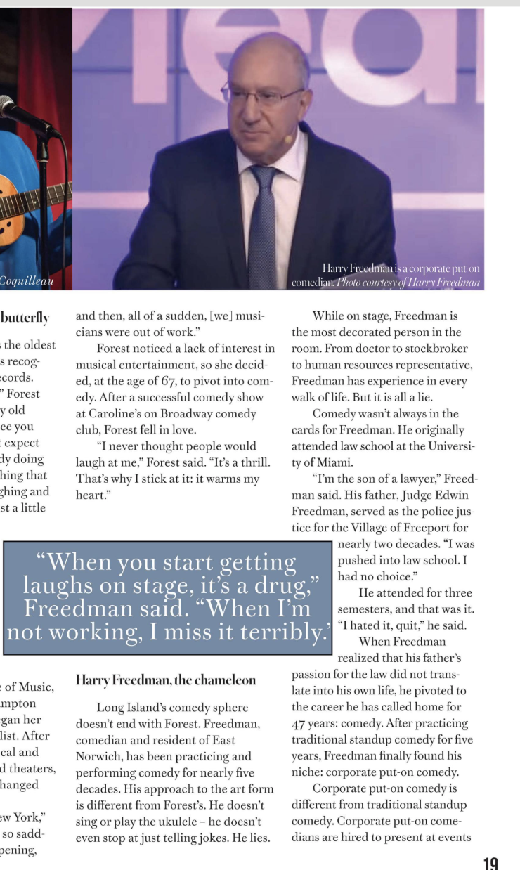 Harry Freedman Profile in Pulse Magazine